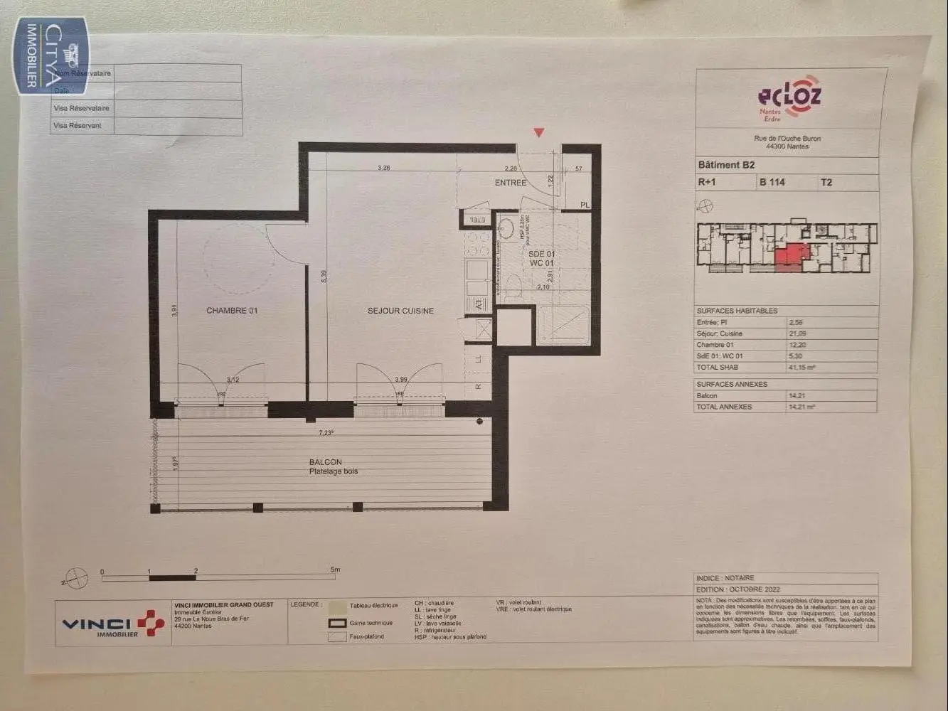 Photo 2 Appartement 2 pièces 41.15m²