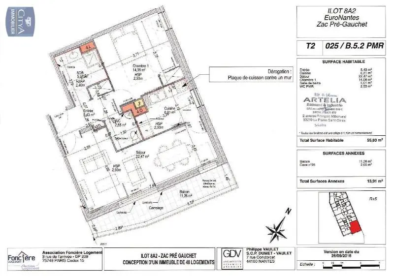 Photo 9 Appartement 2 pièces 55.07m²