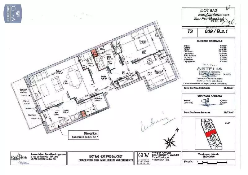 Photo 7 Appartement 3 pièces 75.05m²
