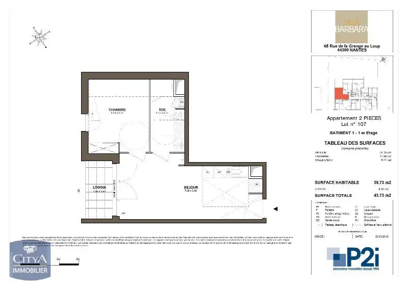 Photo 1 Appartement 2 pièces 39.73m²