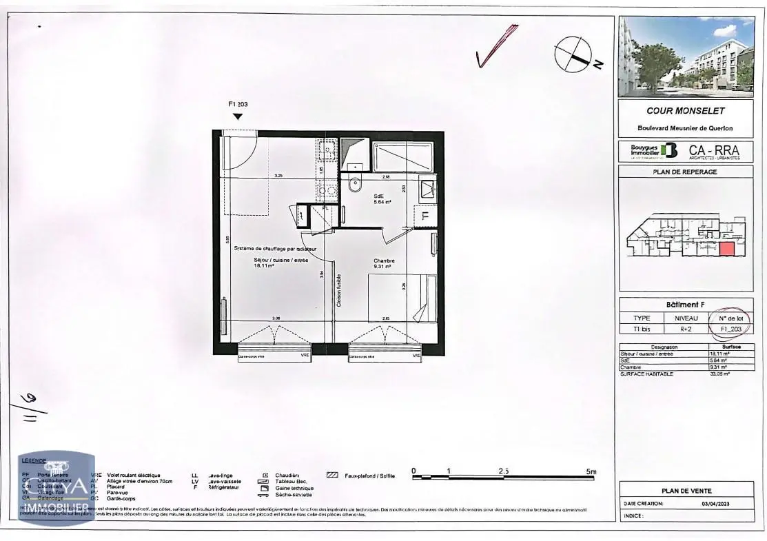 Photo 2 Appartement 2 pièces 33.05m²