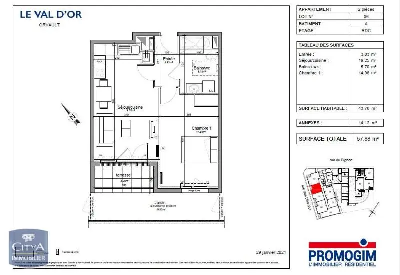 Photo 7 Appartement 2 pièces 43.76m²