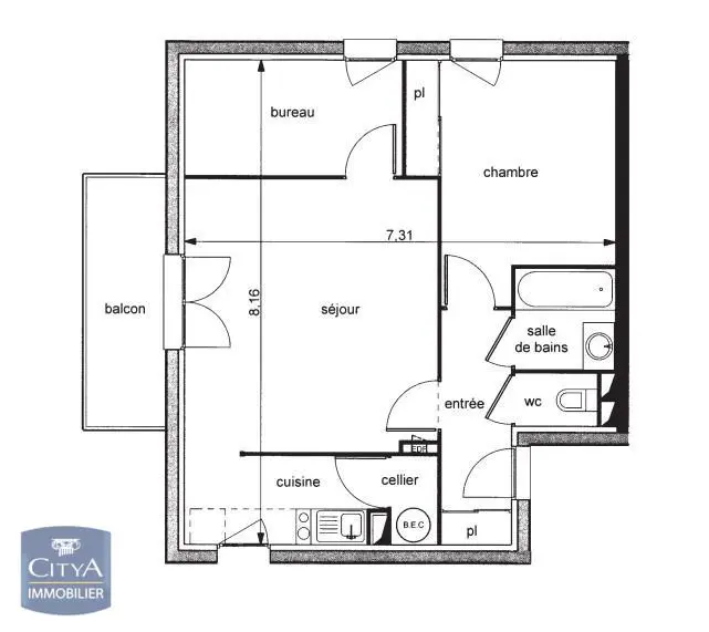 Photo 7 Appartement 2 pièces 53.72m²