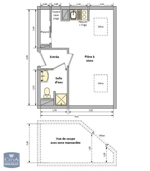 Photo 7 Appartement 1 pièce 19.77m²