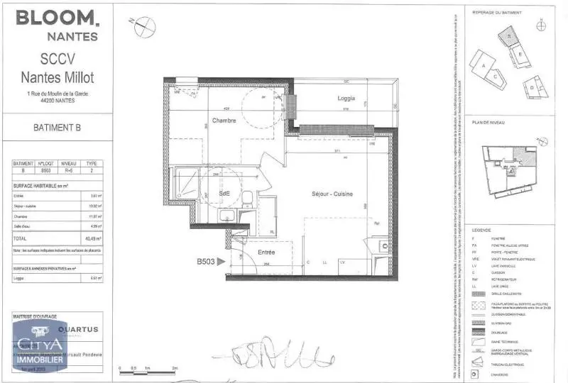 Photo 2 Appartement 2 pièces 40.49m²