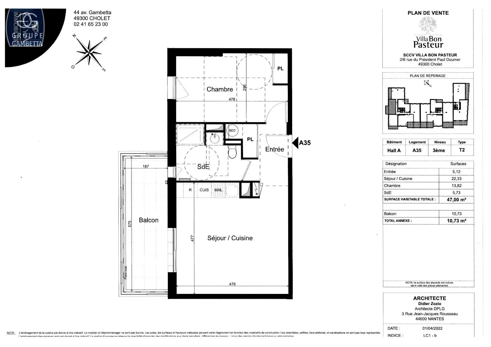 Photo 11 Appartement 2 pièces 47m²
