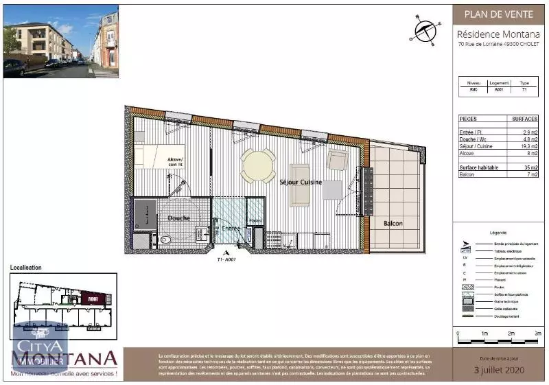 Illustration pour Appartement 2 pièces 35m² Photo Appartement 2 pièces 35m²