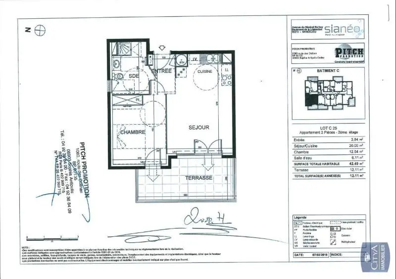 Photo 2 Appartement 2 pièces 42.49m²