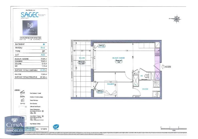 Photo 3 Appartement 2 pièces 44.72m²