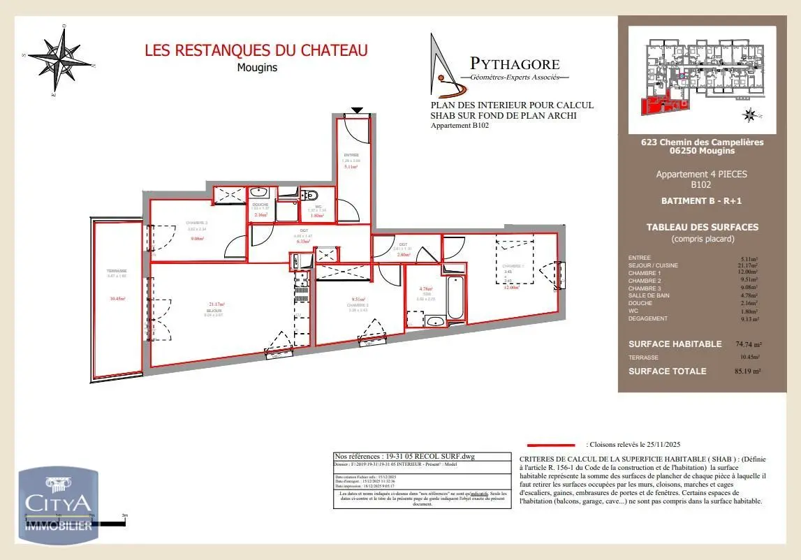 Photo 2 Appartement 4 pièces 74.74m²