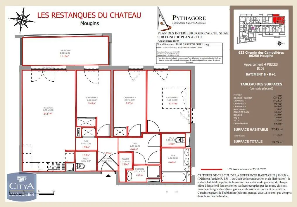 Photo 2 Appartement 4 pièces 77.43m²