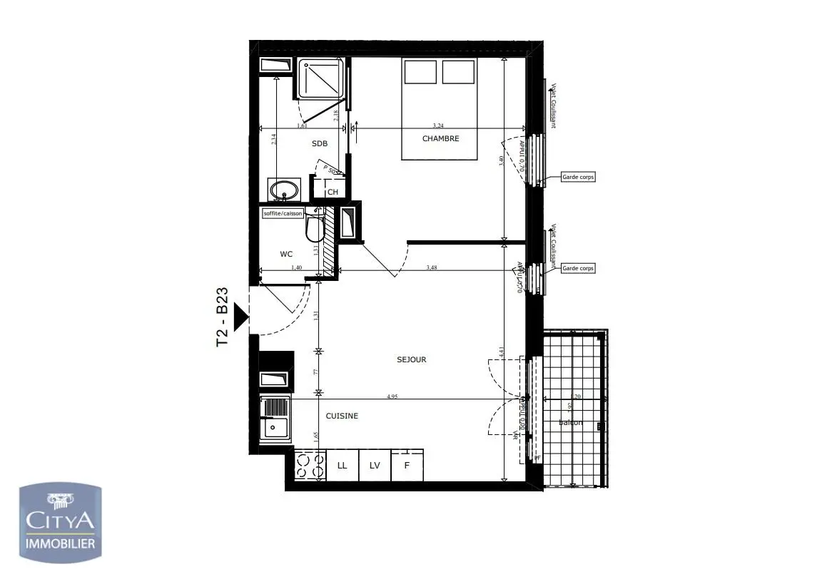 Photo 5 Appartement 2 pièces 36.27m²