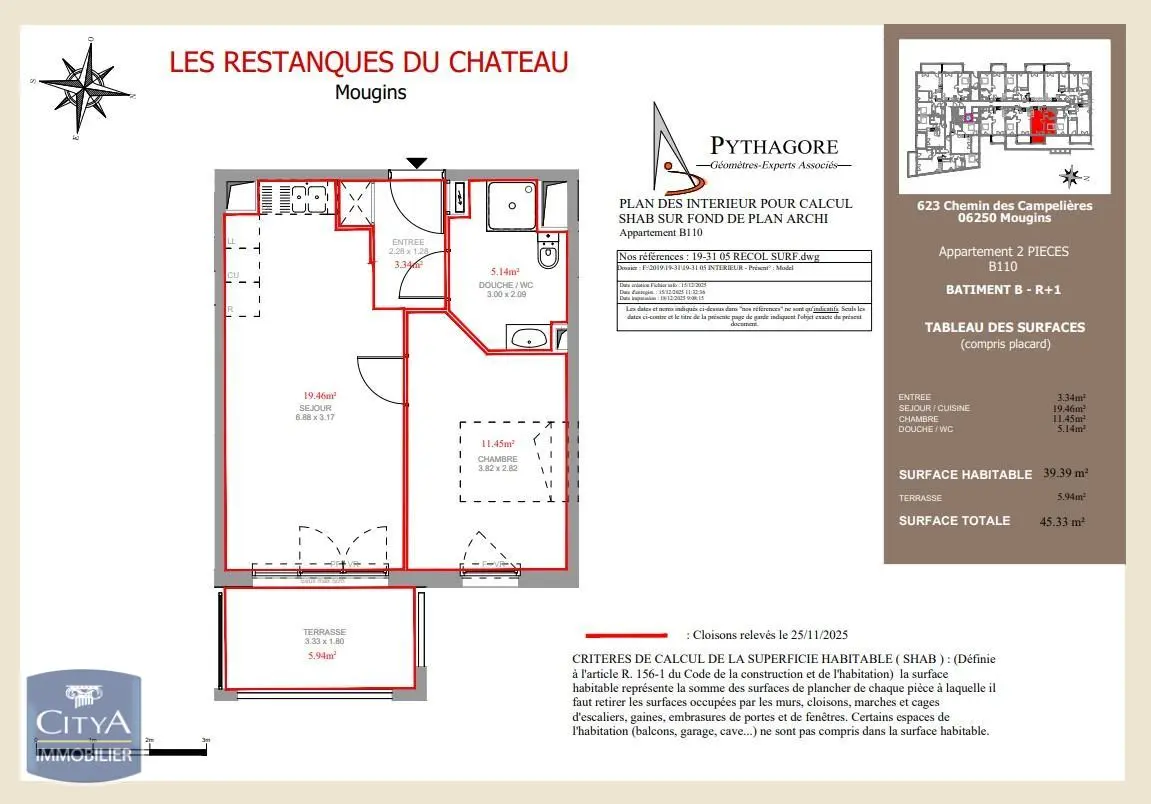Photo 2 Appartement 2 pièces 39.39m²