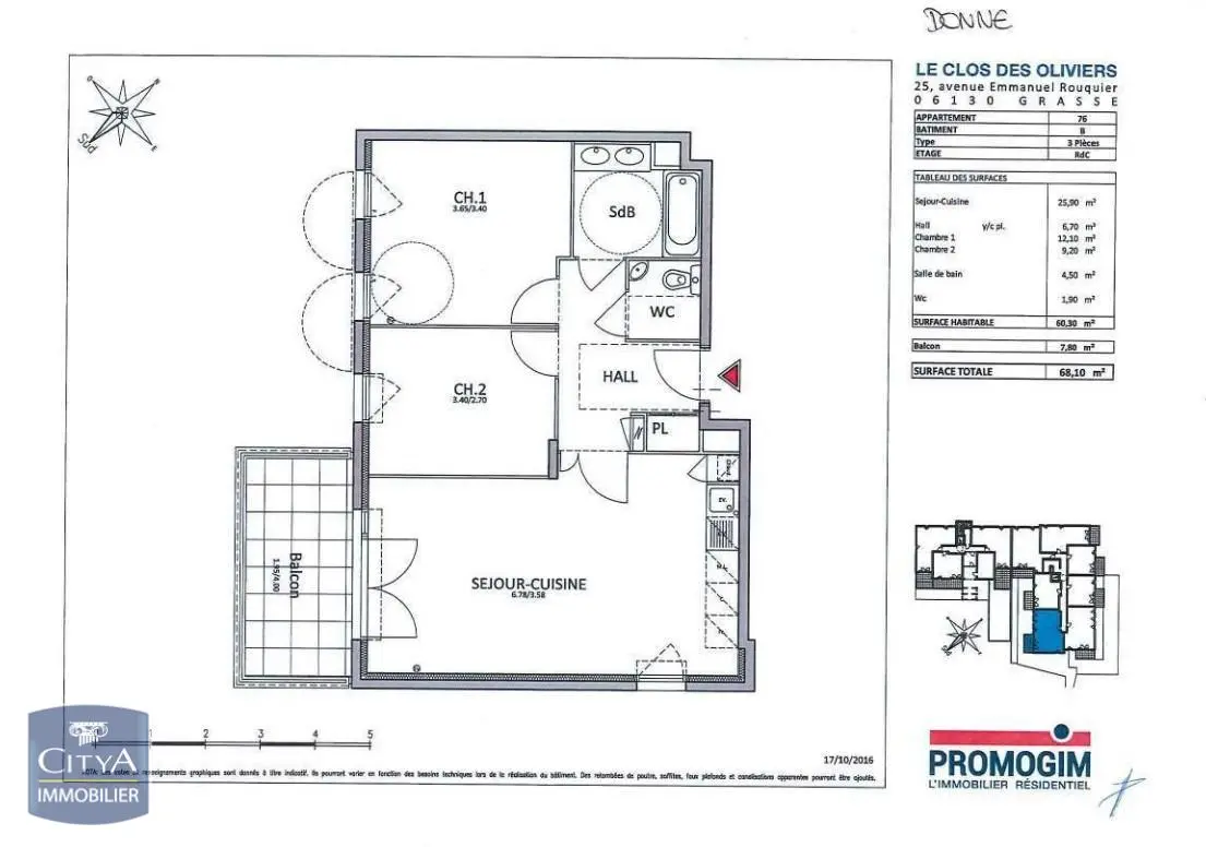 Photo 7 Appartement 3 pièces 60.16m²