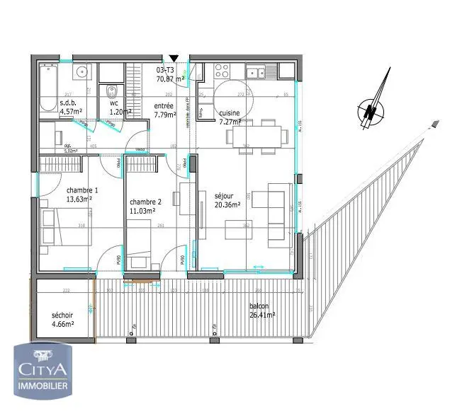 Photo 6 Appartement 3 pièces 69.5m²