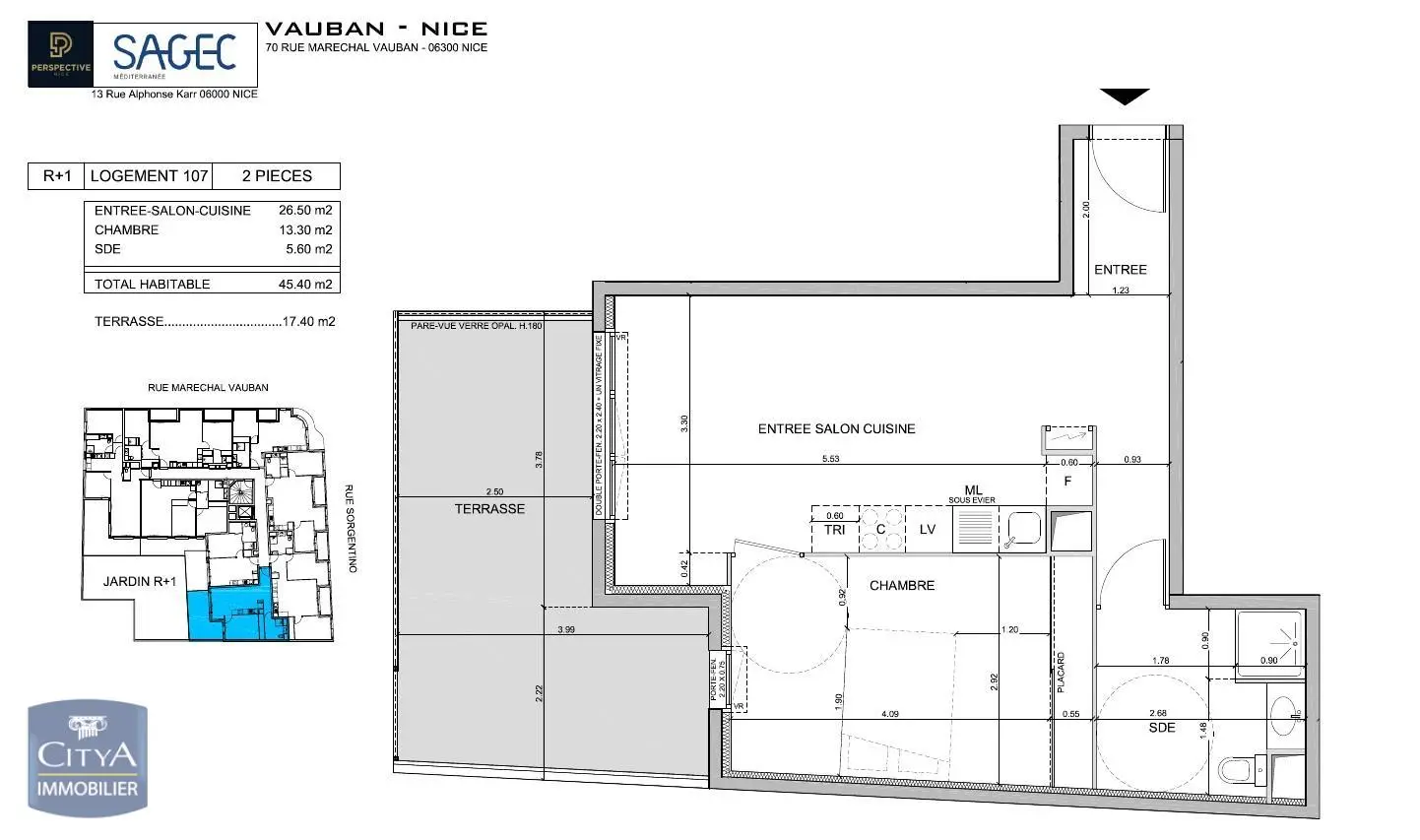 Photo 1 Appartement 2 pièces 45.4m²