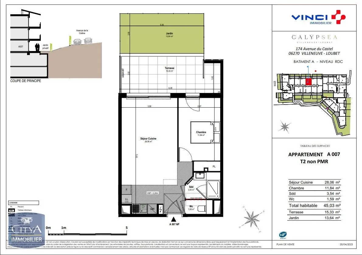 Photo 1 Appartement 2 pièces 45.03m²