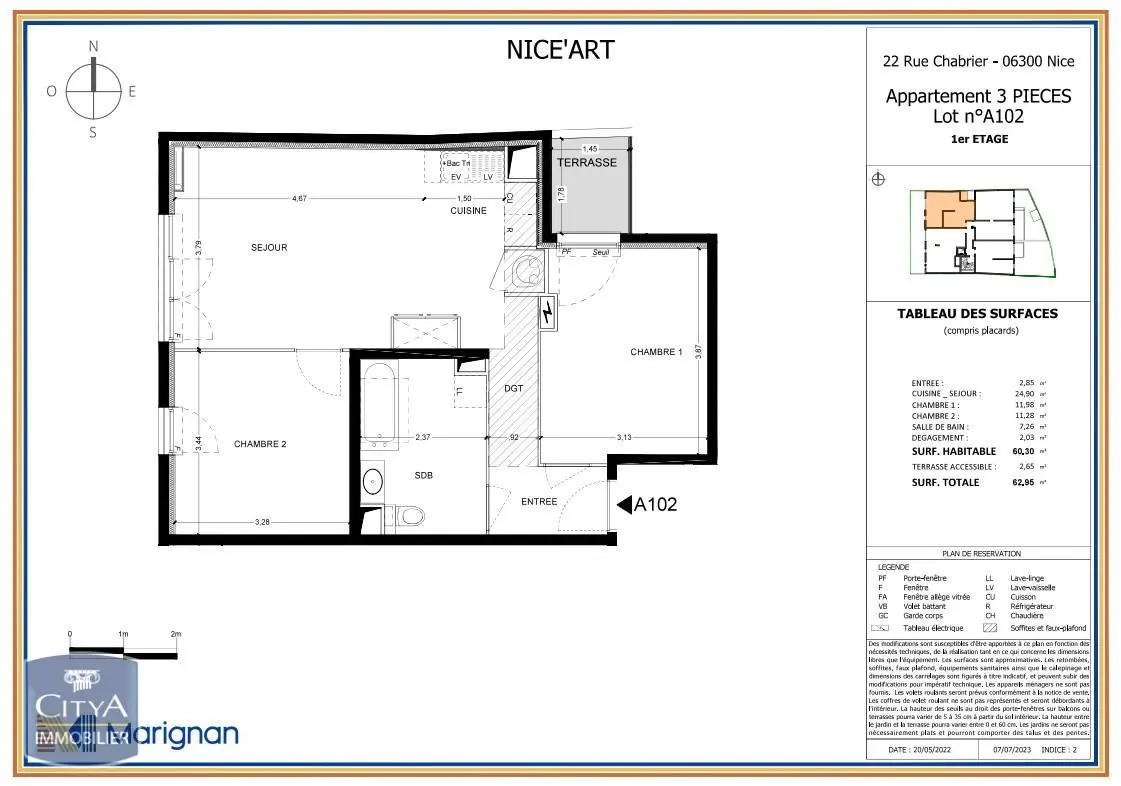 Photo 1 Appartement 3 pièces 60.3m²