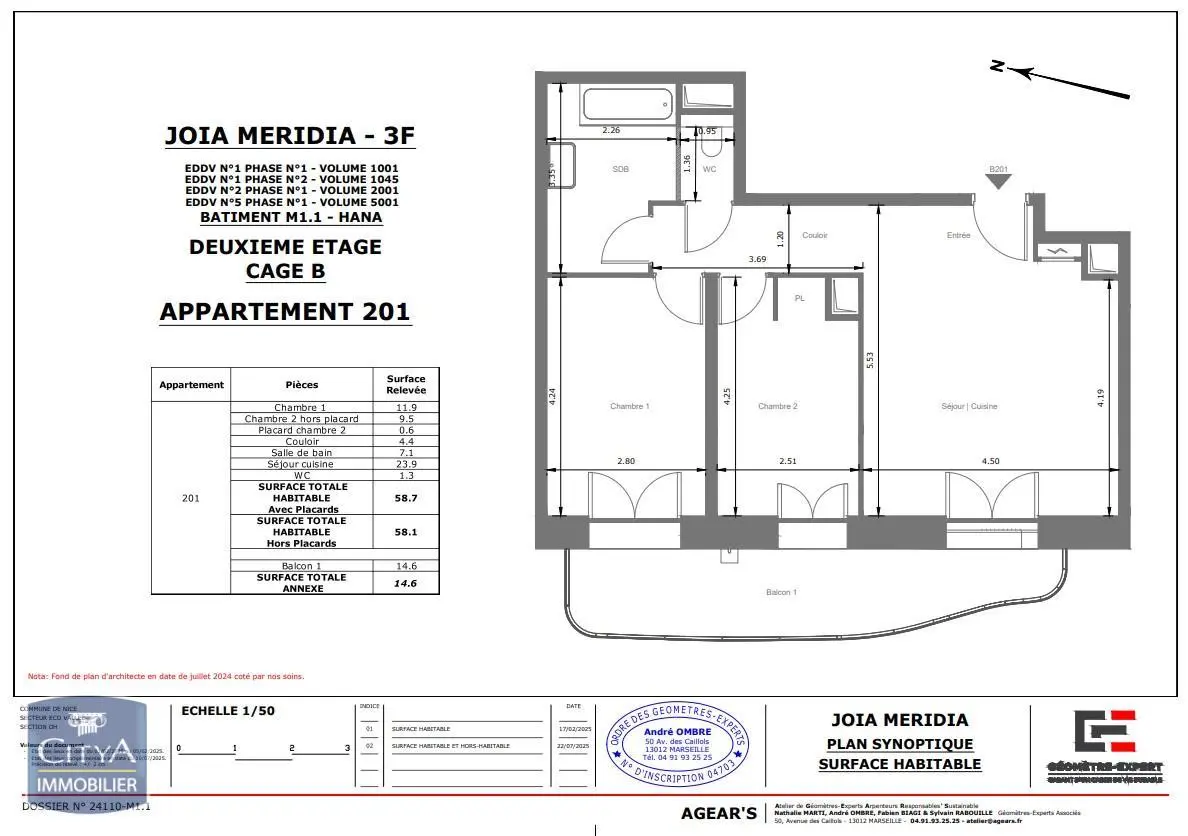 Photo 2 Appartement 3 pièces 58.7m²