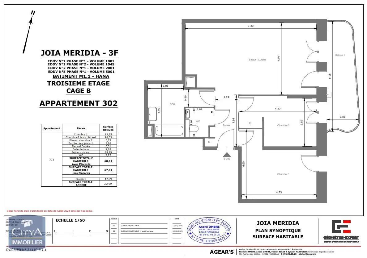 Photo 1 Appartement 3 pièces 68.91m²