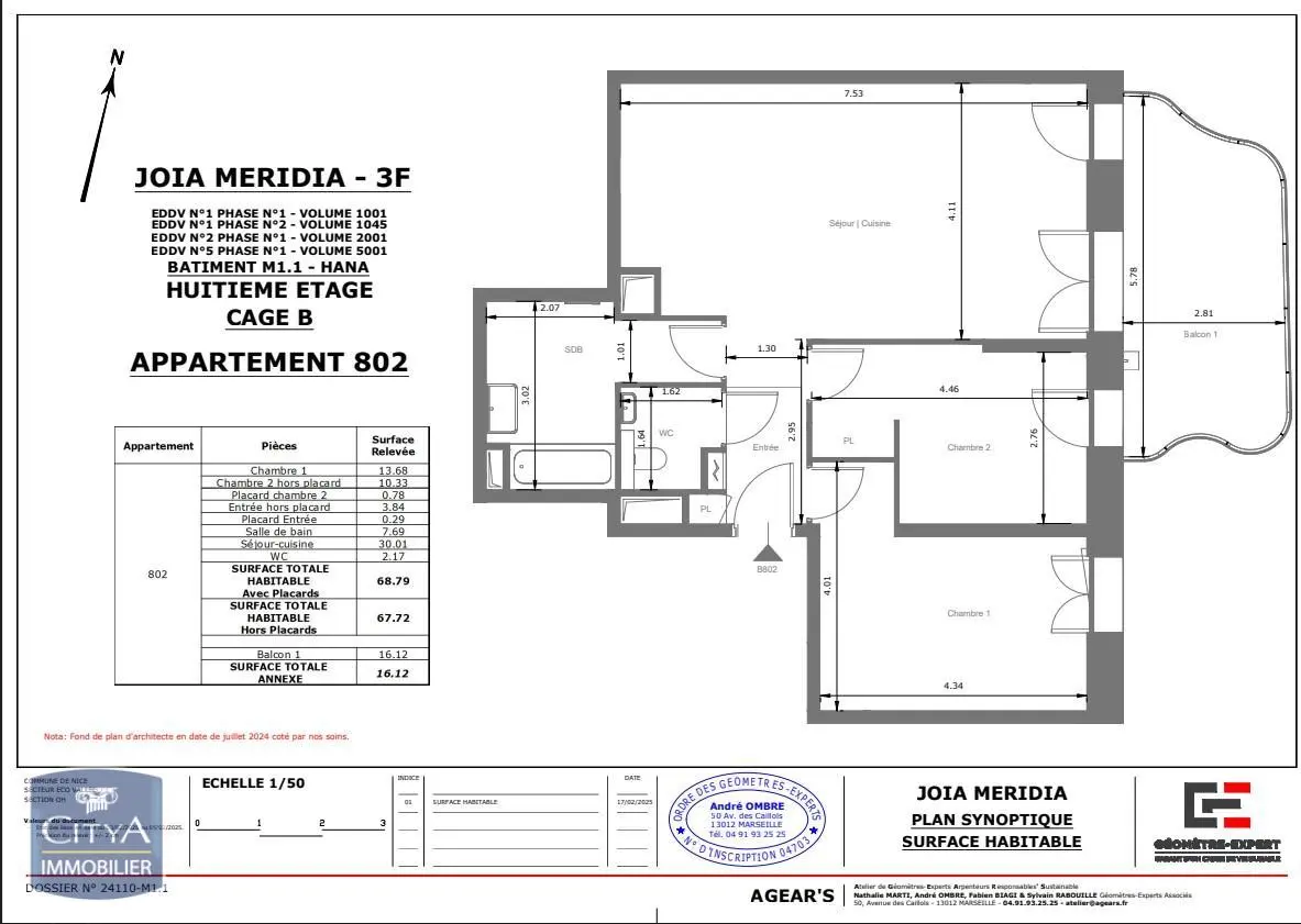 Photo 2 Appartement 3 pièces 68.79m²