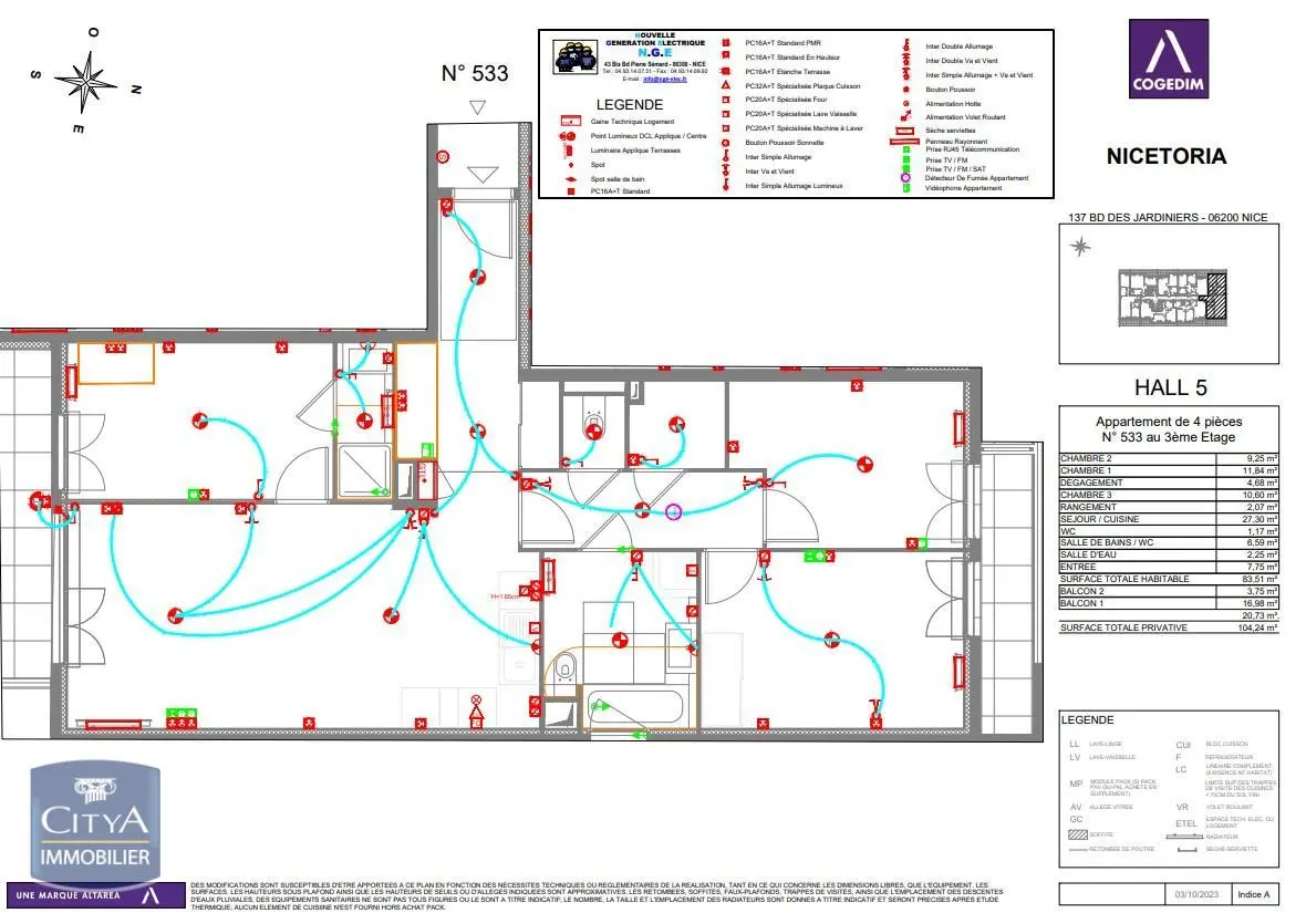 Photo 1 Appartement 4 pièces 83.51m²