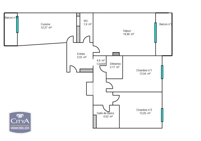 Photo 15 Appartement 3 pièces 76.76m²