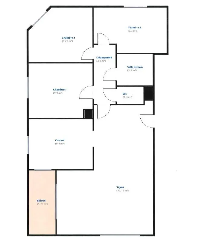 Photo 4 Appartement 4 pièces 77.2m²