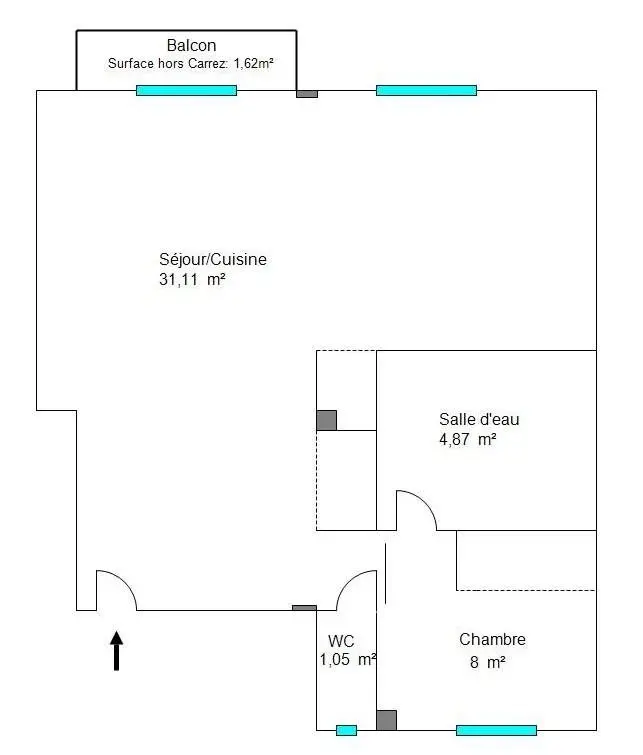 Photo 14 Appartement 2 pièces 45.18m²