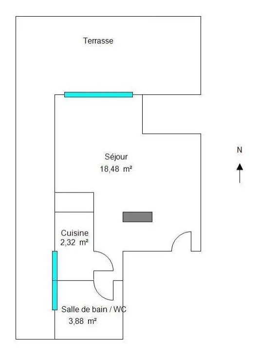 Photo 8 Appartement 1 pièce 24.68m²