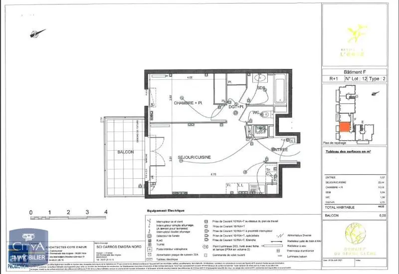 Photo 1 Appartement 2 pièces 44.14m²
