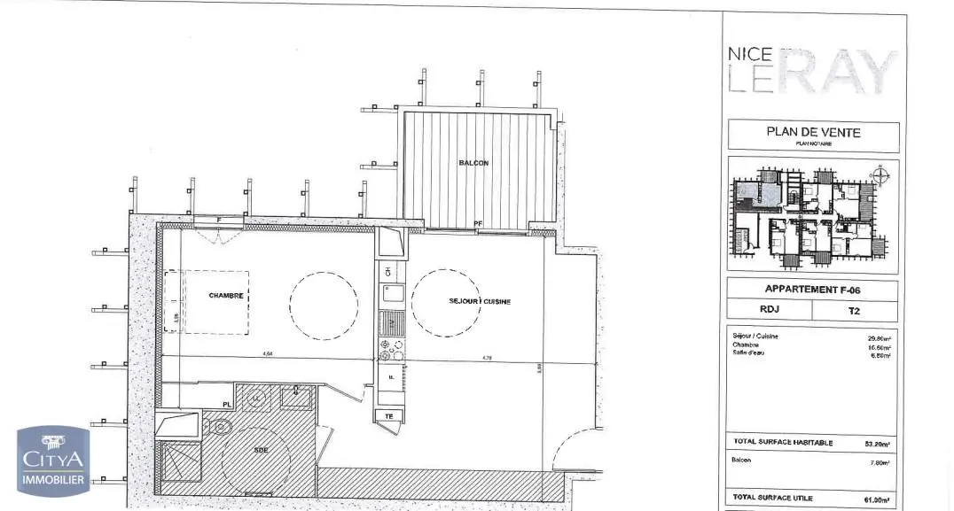 Photo 1 Appartement 2 pièces 53.2m²
