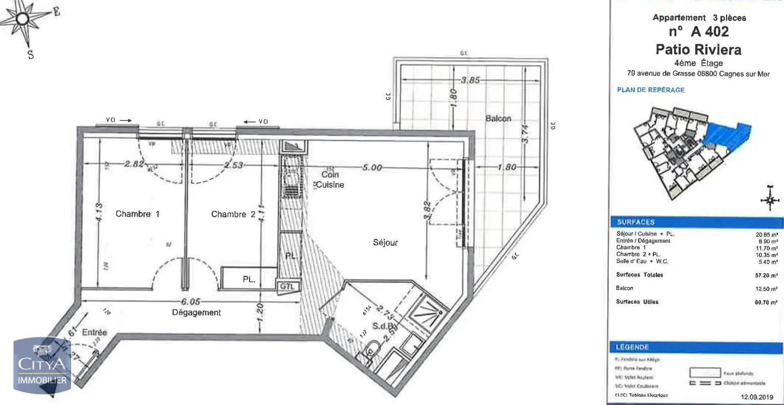 Photo 1 Appartement 3 pièces 57.2m²