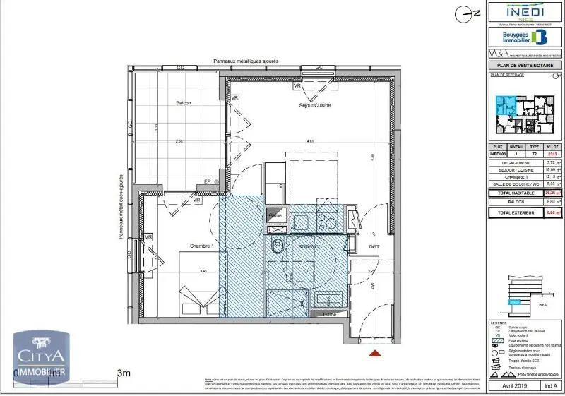 Photo 1 Appartement 2 pièces 39.26m²