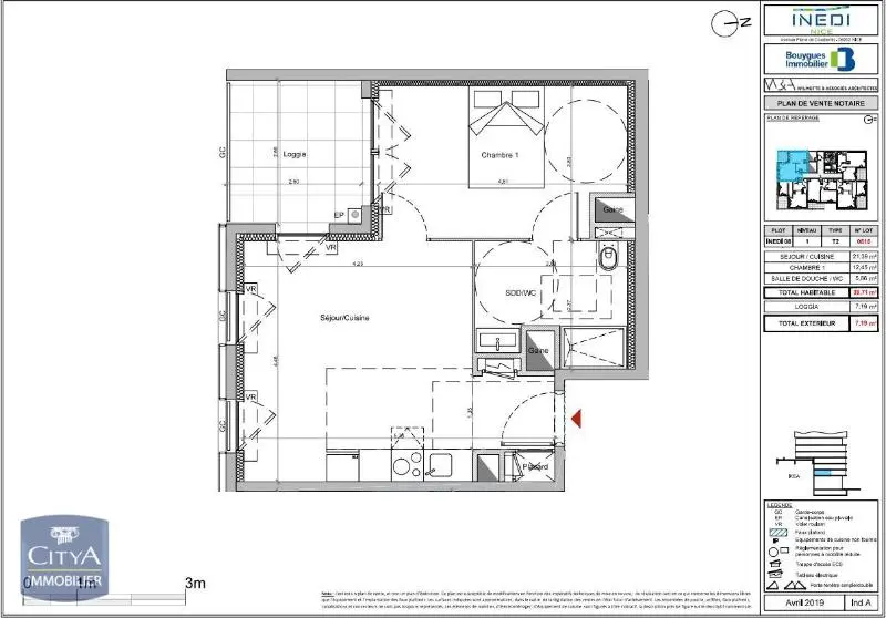 Photo 1 Appartement 2 pièces 39.71m²