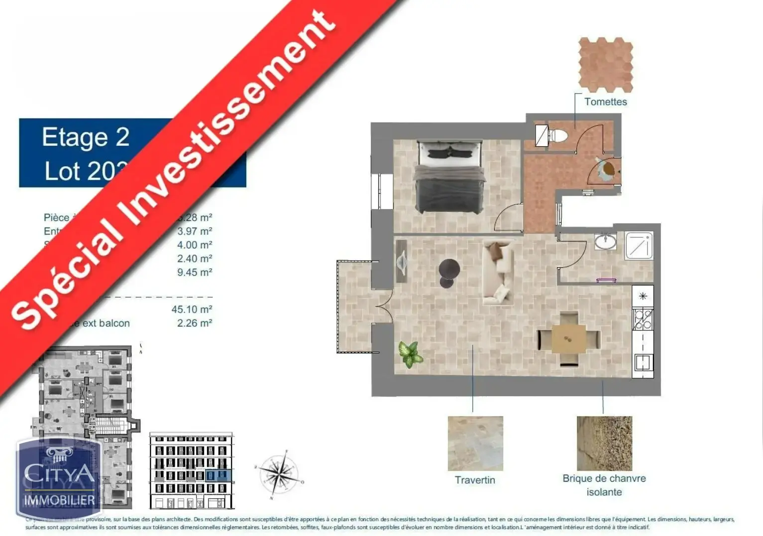 Photo 1 Appartement 2 pièces 45.1m²