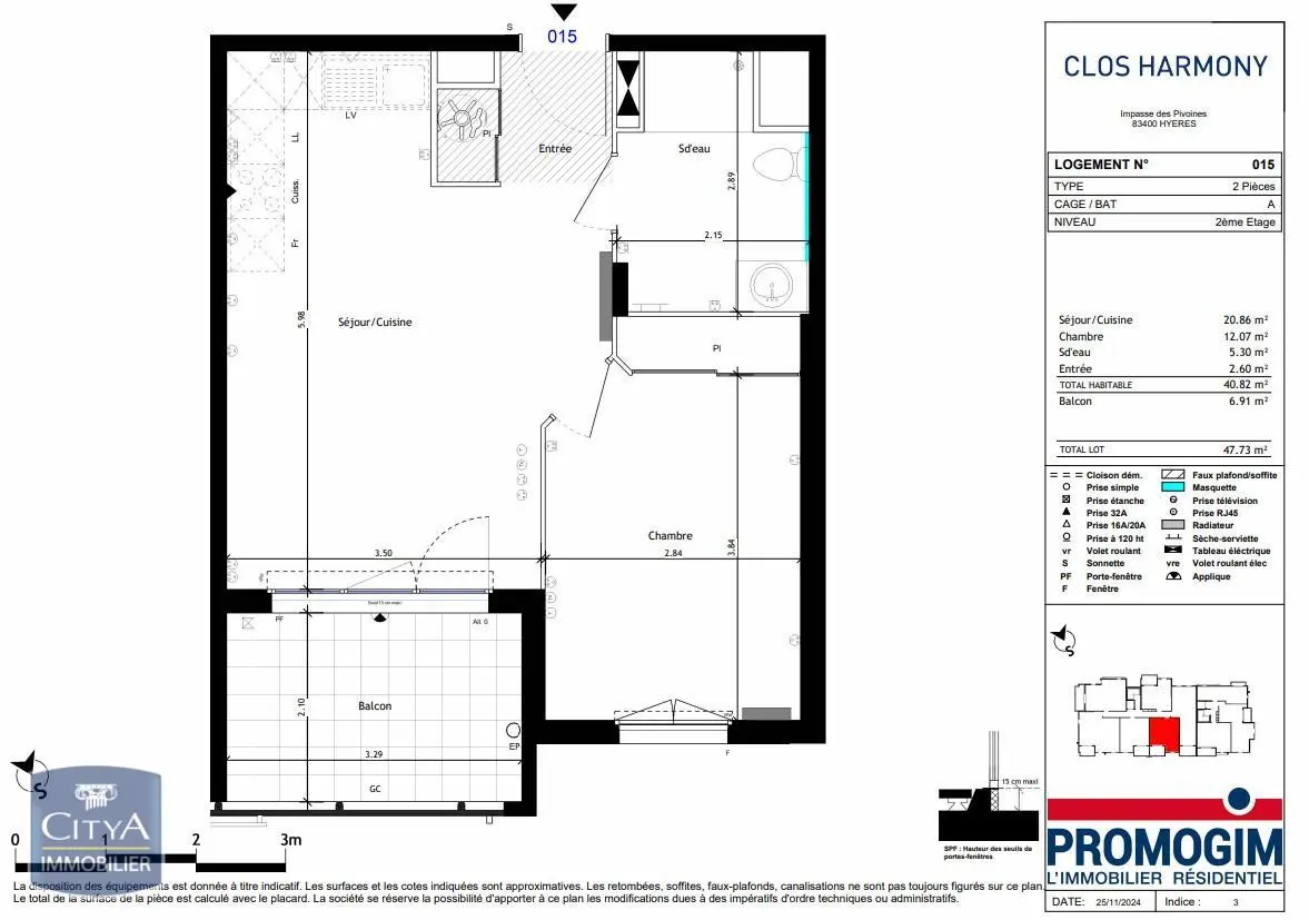 Photo 1 Appartement 2 pièces 40.82m²