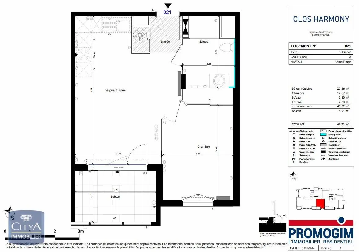 Photo 1 Appartement 2 pièces 40.82m²