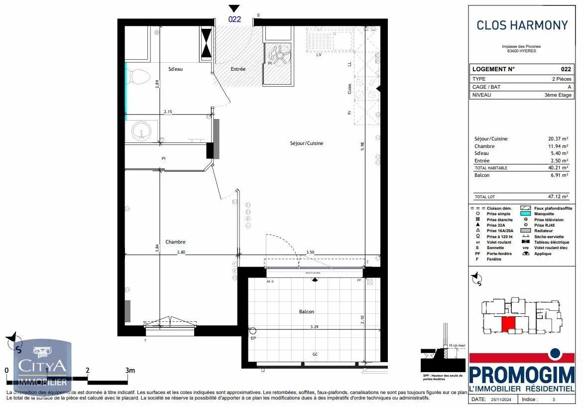 Photo 1 Appartement 2 pièces 40.21m²