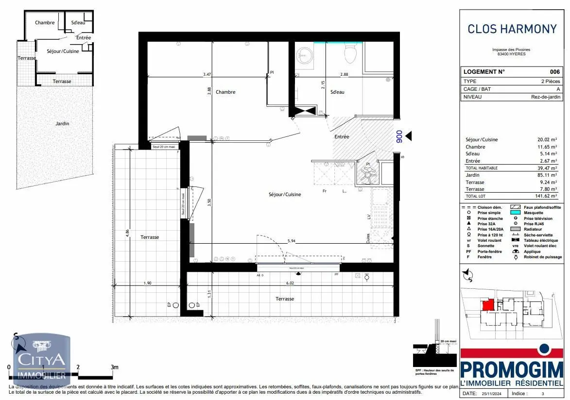 Photo 1 Appartement 2 pièces 39.47m²