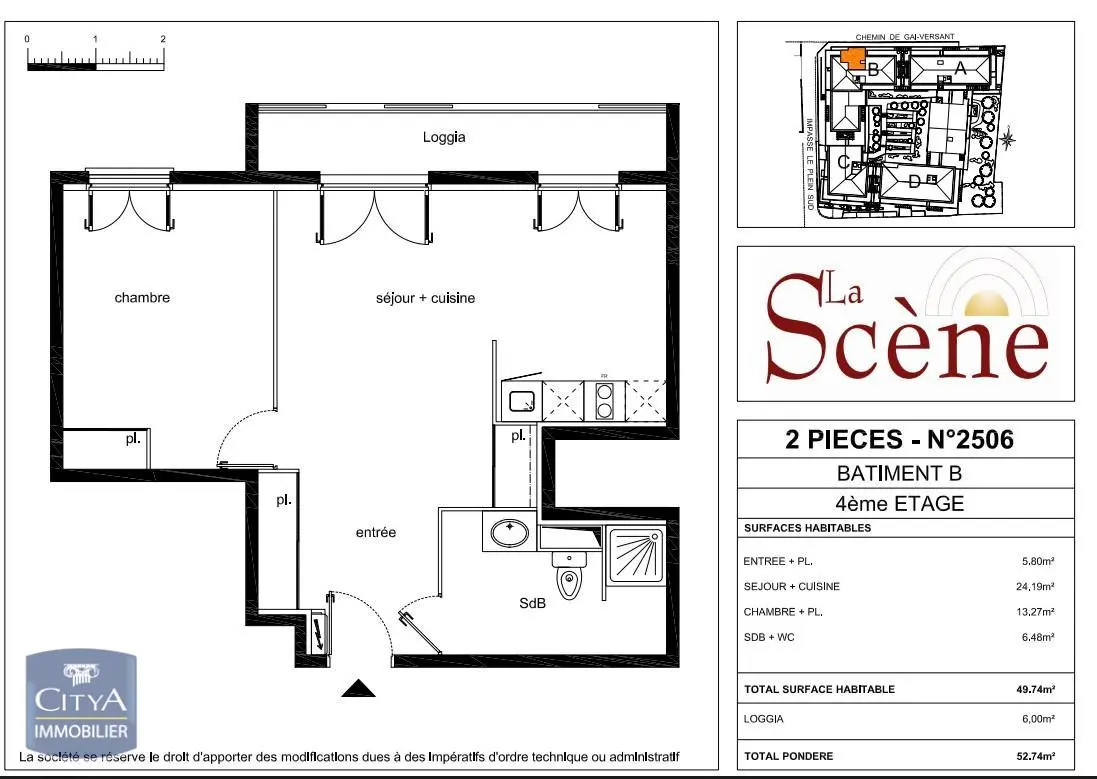 Photo 2 Appartement 2 pièces 49.74m²