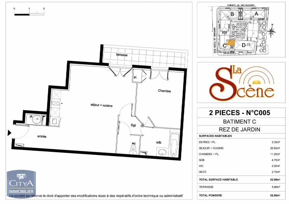 Photo 2 Appartement 2 pièces 52.9m²