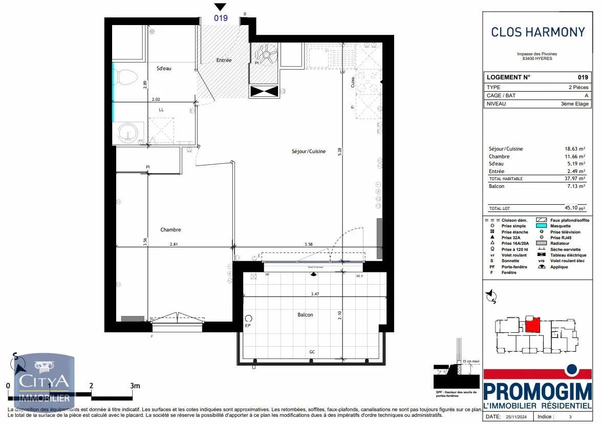 Photo 1 Appartement 2 pièces 37.97m²