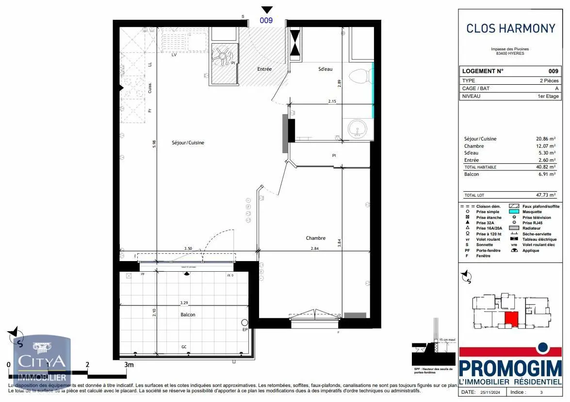 Photo 1 Appartement 2 pièces 40.82m²