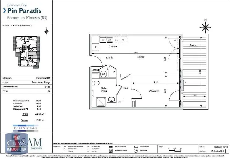 Photo 2 pour Appartement 2 pièces 44.55m² Photo 2 Appartement 2 pièces 44.55m²