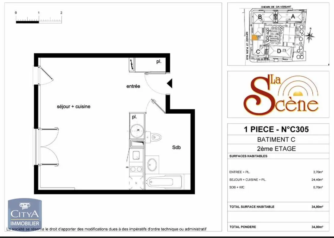 Photo 2 Appartement 1 pièce 35.32m²