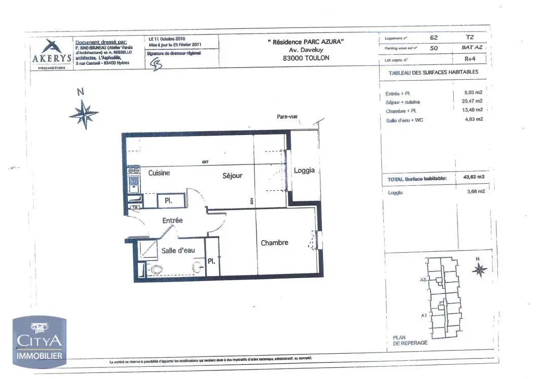 Photo 2 Appartement 2 pièces 43.62m²