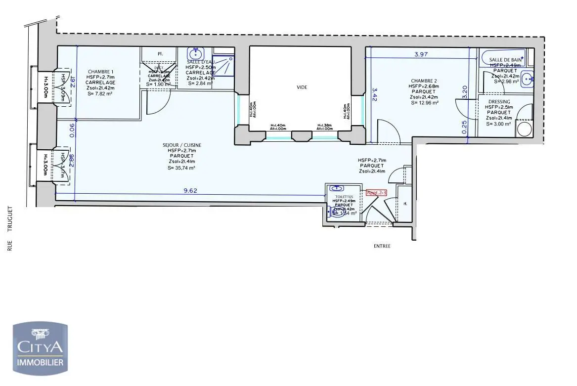 Photo 2 Appartement 3 pièces 68.76m²