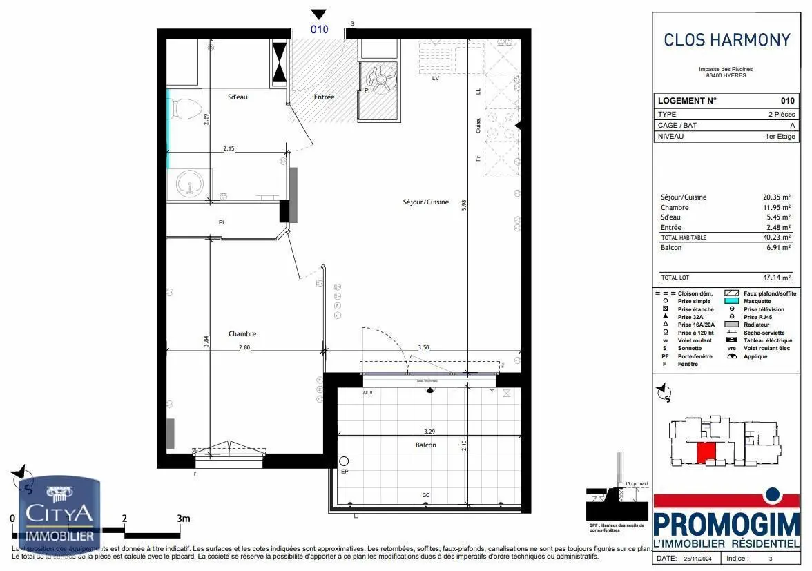 Photo 9 Appartement 2 pièces 40.23m²