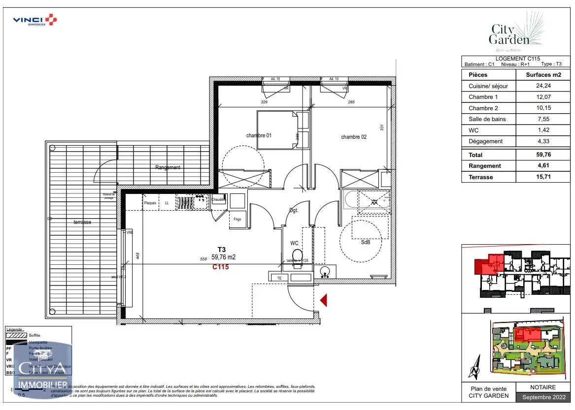 Photo 16 Appartement 3 pièces 59.76m²